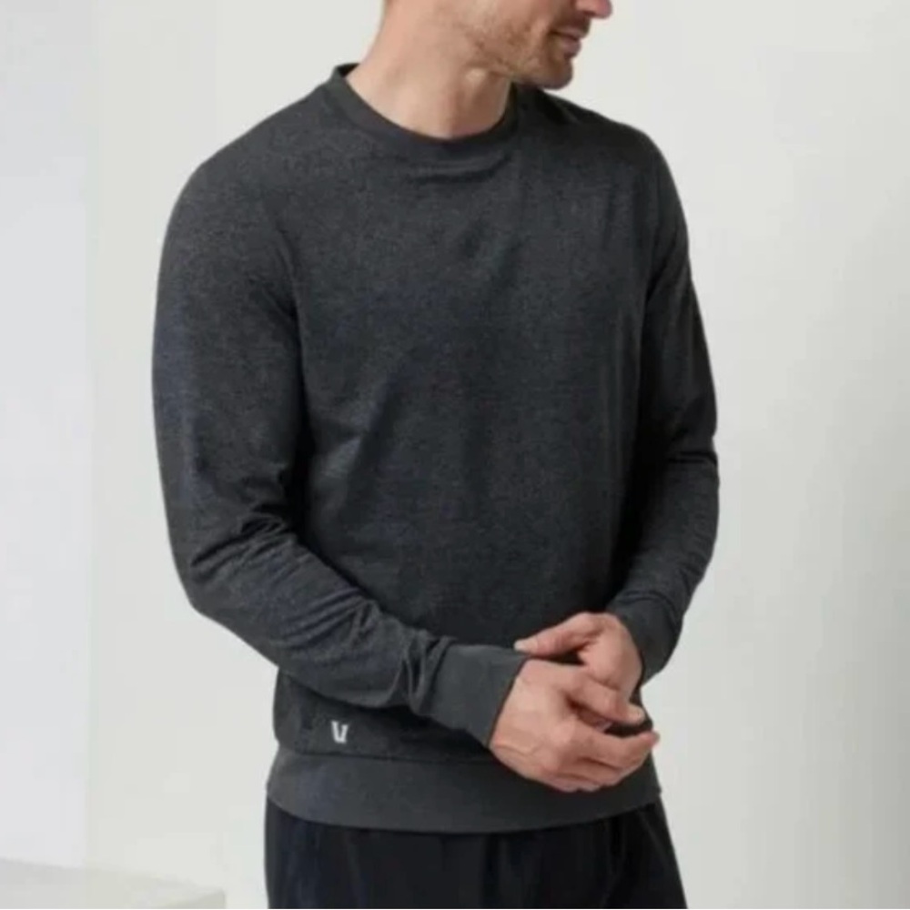 Vuori Ponto Performance Crew - Black/dark grey size S